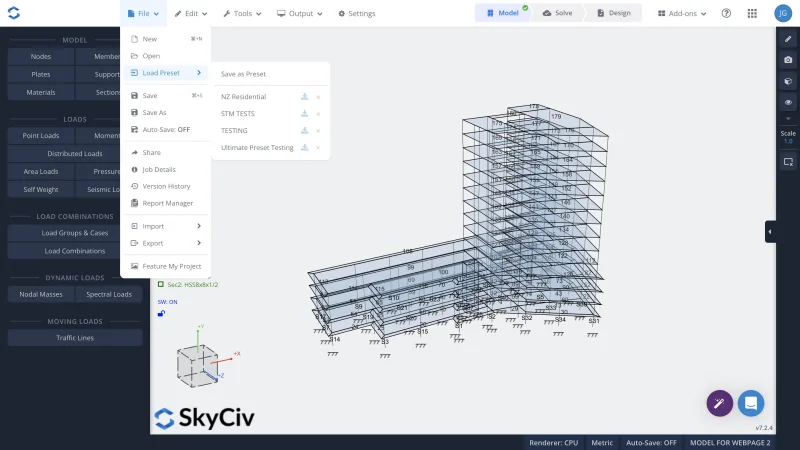 Structural 3D Preset